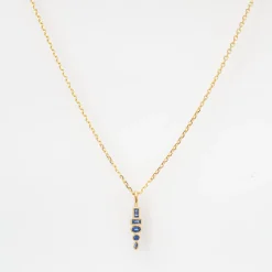 Sapphire Monroe Totem Pendant Necklace