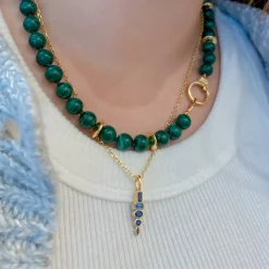 Sapphire Monroe Totem Pendant Necklace