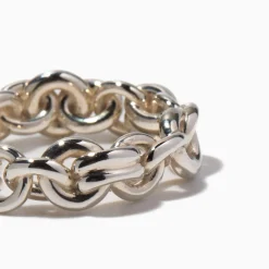 Serpens Silver Chain Ring