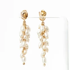 Shadow Diamond & Pearl Earrings
