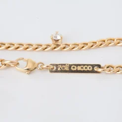 Single Prong Diamond Small Curb Chain Necklace