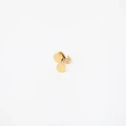 Single Small Disc Stud with Diamonds w/ 5 mm Flat Back