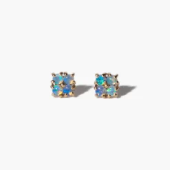 Small Opal Lattice Studs