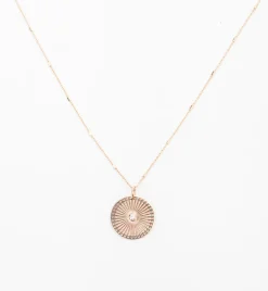 Small Sunbeam Medallion Necklace