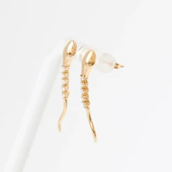 Snake Diamond Tennis Earrings