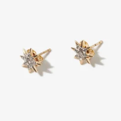 Solid Pave Starburst Studs