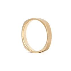 Square 4mm Hammered Band