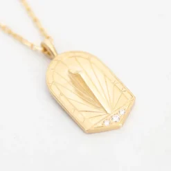 Sundial Medallion Pendant Necklace