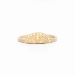 Sundial Pavé Stacker Ring
