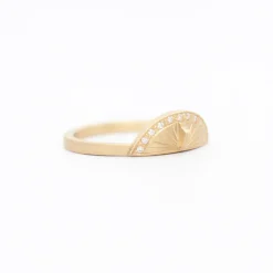 Sundial Pavé Stacker Ring