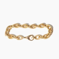 Textured Teardrop Chain Bracelet