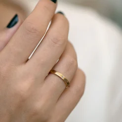 Thin Baguette Wedding Band
