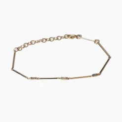 Three Baguette Stationed Bar Bracelet