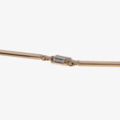 Three Baguette Stationed Bar Bracelet