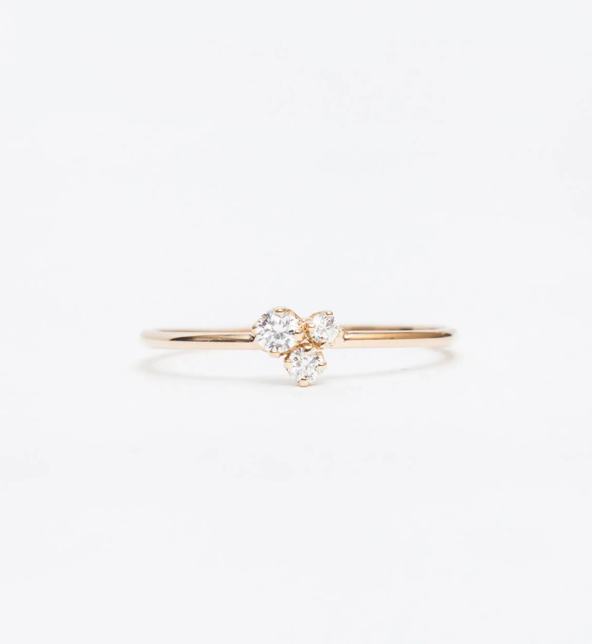 Three Mixed Diamond Prong Trio Ring