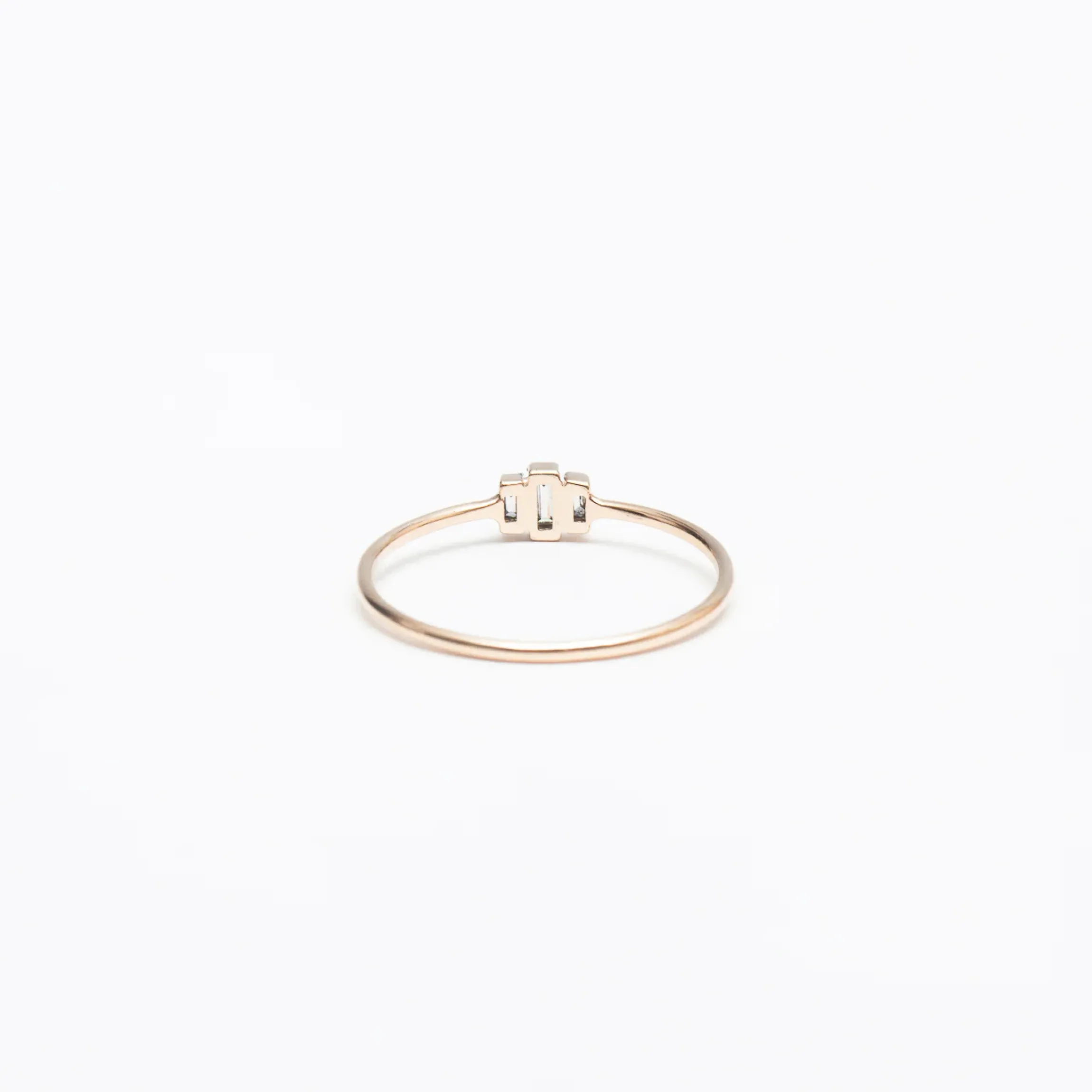 Three-Stepped Baguette Ring