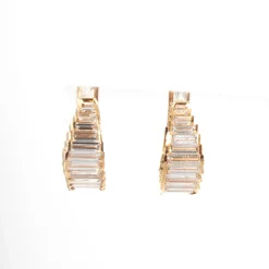 Tiara Lab-Grown Diamond Baguette Hoop Earrings
