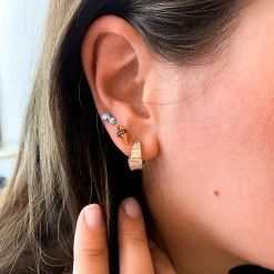 Tiara Lab-Grown Diamond Baguette Hoop Earrings