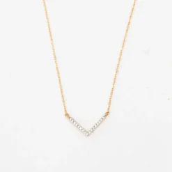 Tiny Pavé V Necklace