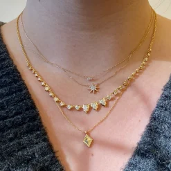 Tiny Two Diamonds Amigos Necklace