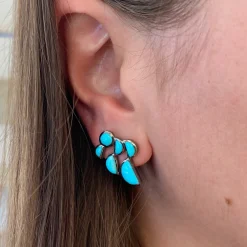 Turquoise Prawn Earrings