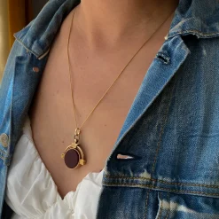 Victorian Bloodstone & Carnelian Fob Charm c. 1850s