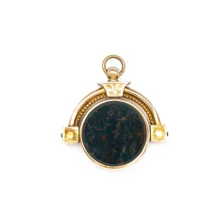 Victorian Bloodstone & Carnelian Fob Charm c. 1850s