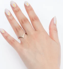 White Diamond Butterfly Chrysalis Band