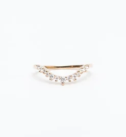 White Diamond Celestine Curve Band