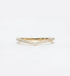 White Diamond Curved Eternity Band