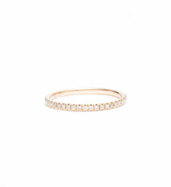 White Diamond Eleonore Three-Quarter Pavé Band