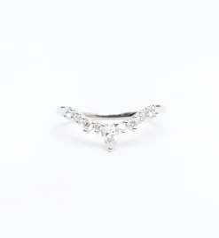 White Diamond Pear Celestine Band