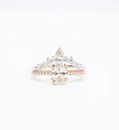 White Diamond Pear Celestine Band