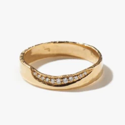 White Diamond Trail 4mm Ring