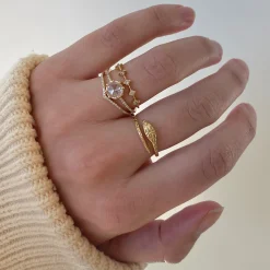 White Diamond Vega Ring