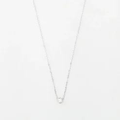 White Gold Barely-There Diamond Necklace