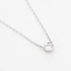 White Gold Barely-There Diamond Necklace