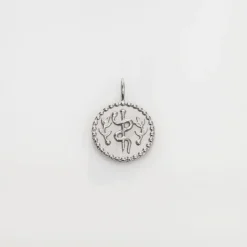 White Gold Health Medallion