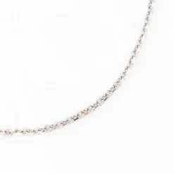 White Gold Medium Diamond-Cut Cable Chain