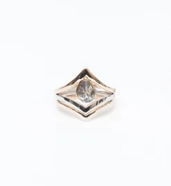 White Gold Orbit Band