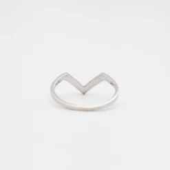 White Gold White Diamond Chevron Bea Band