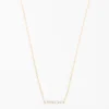 Yellow Gold 7 Diamond Tiny Pavé Bar Necklace